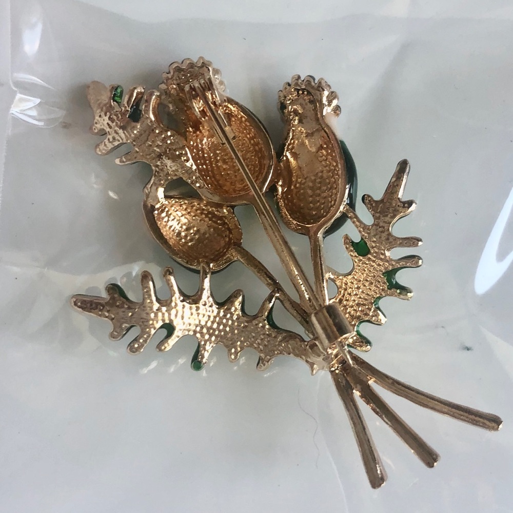 Green Thistle Brooch - Picture 2 of 2